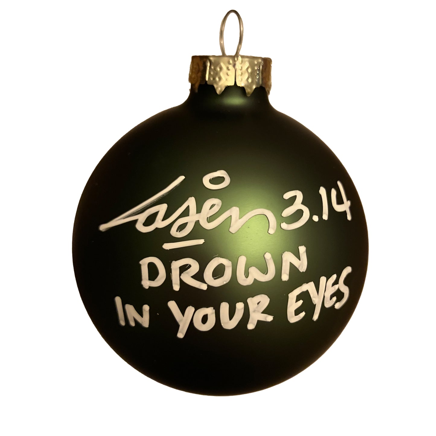 Drown In Your Eyes - Dark Green Matte Glass | Laser 3.14 x Famous Amsterdam Christmas Ball Ornament