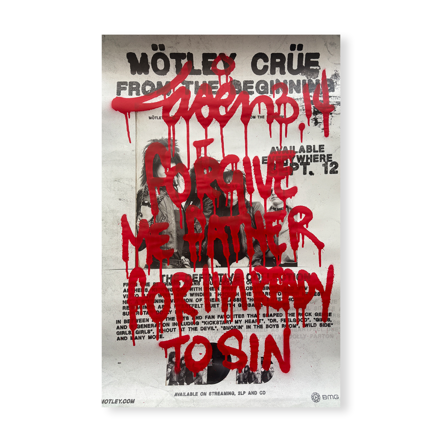 Forgive Me Father For I'm Ready To Sin (Motley Crue poster)
