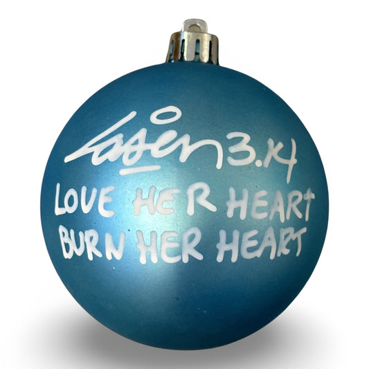 Love Her Heart Burn Her Heart | Laser 3.14 x Famous Amsterdam Christmas Ball Ornament