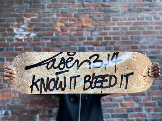 KNOW IT BLEED IT - Skateboard by Laser 3.14 x TSP x FAMOUS Amsterdam - Red