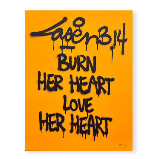 Burn Her Heart Love Her Heart - Fluor Orange