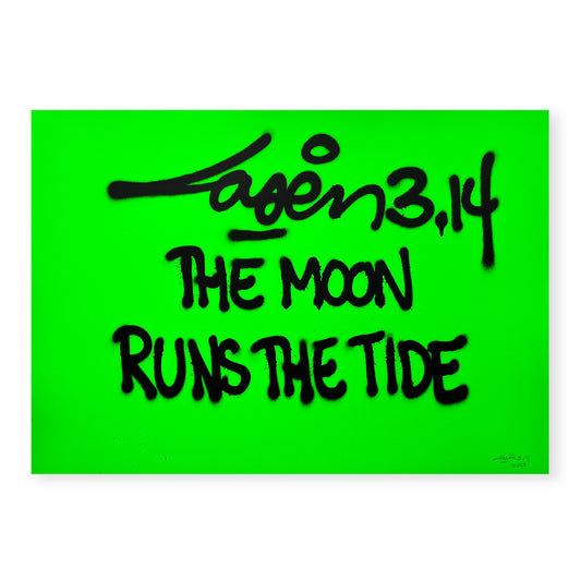 The Moon Runs The Tide - Fluor Green